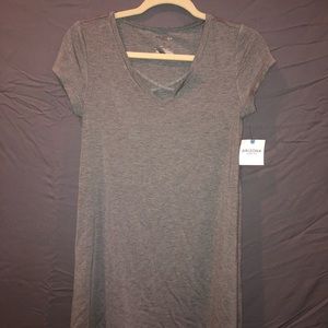 Grey loose-fitted dress